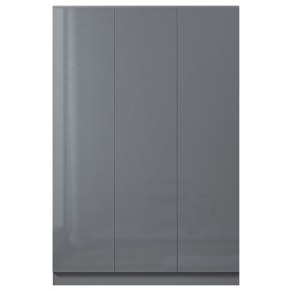 FWStyle Stora 3 Door Wardrobe – Grey Gloss Front