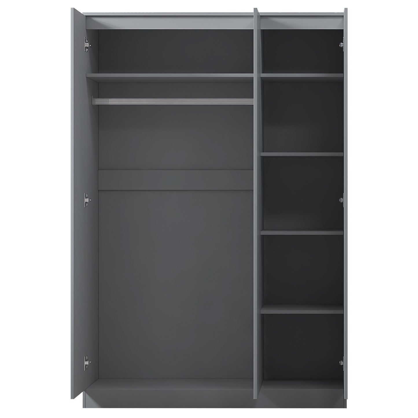FWStyle Stora 3 Door Wardrobe – Grey Gloss Front
