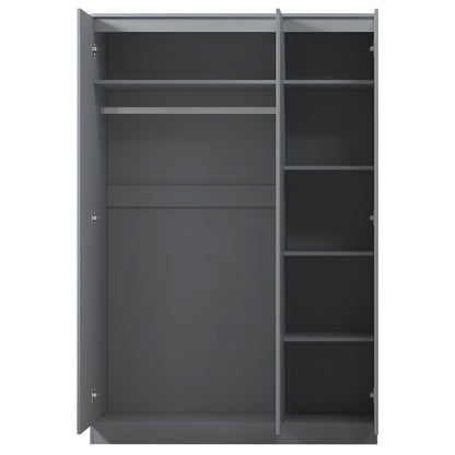 FWStyle Stora 3 Door Wardrobe – Grey Gloss Front
