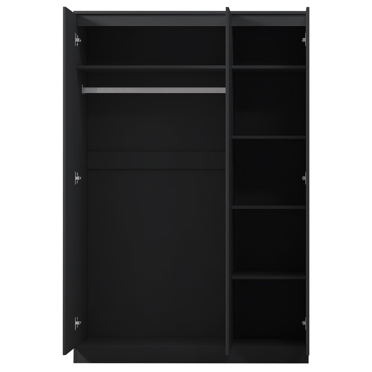 FWStyle Stora 3 Door Wardrobe – Matt Black