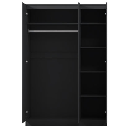 FWStyle Stora 3 Door Wardrobe – Matt Black