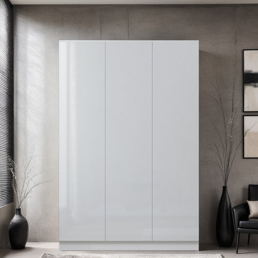 FWStyle Stora 3 Door Wardrobe – White Gloss Front