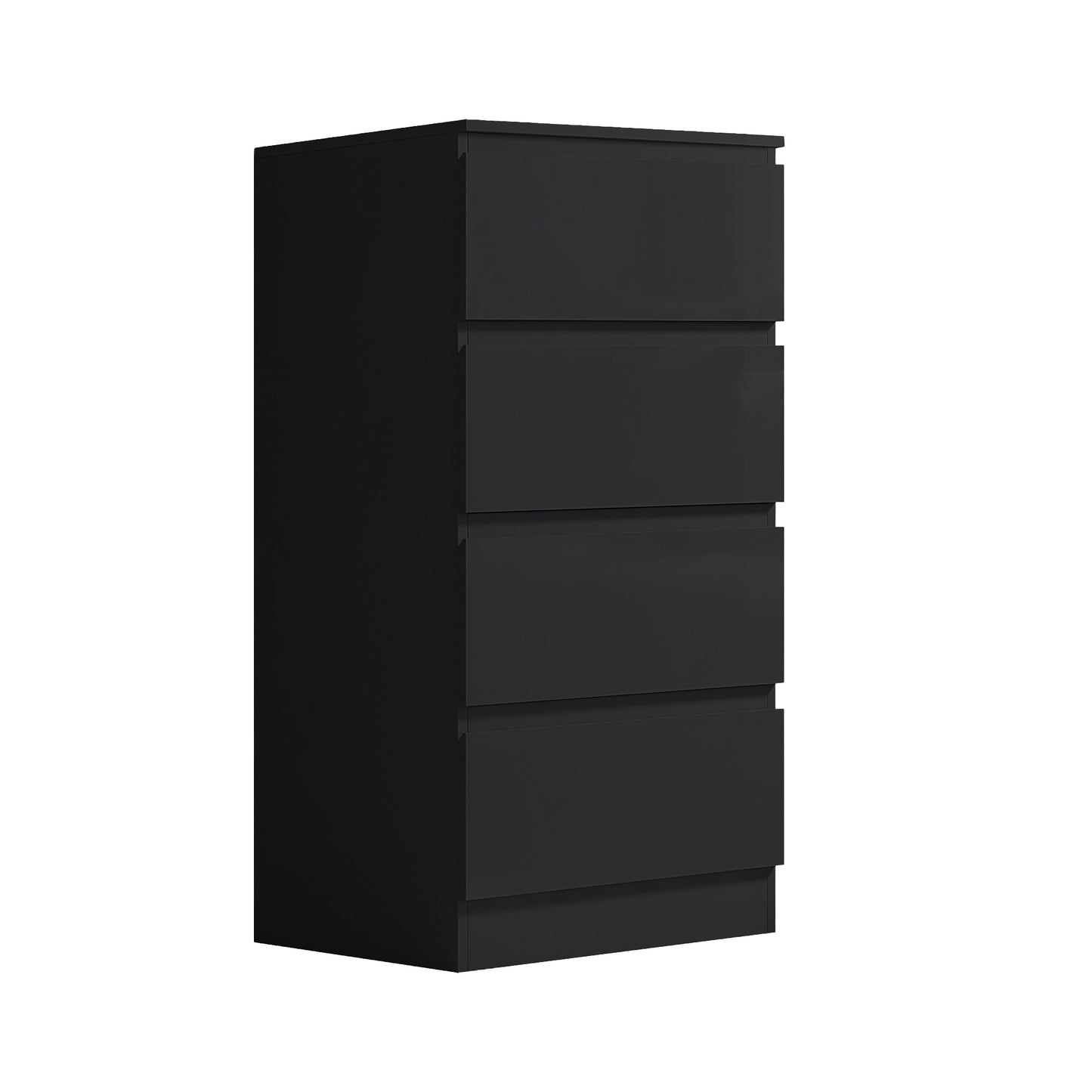FWStyle Stora 4-Drawer Chest – Black Gloss Front