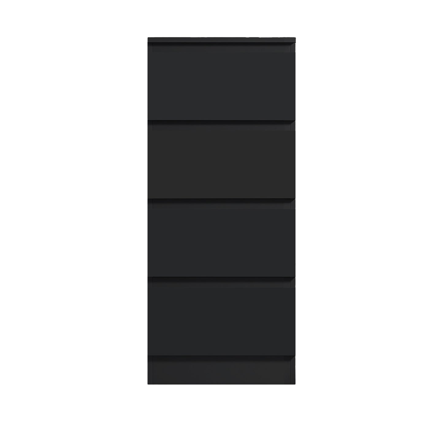 FWStyle Stora 4-Drawer Chest – Black Gloss Front