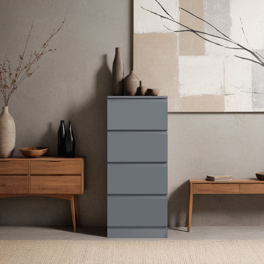 FWStyle Stora 4-Drawer Chest – Matt Dark Grey