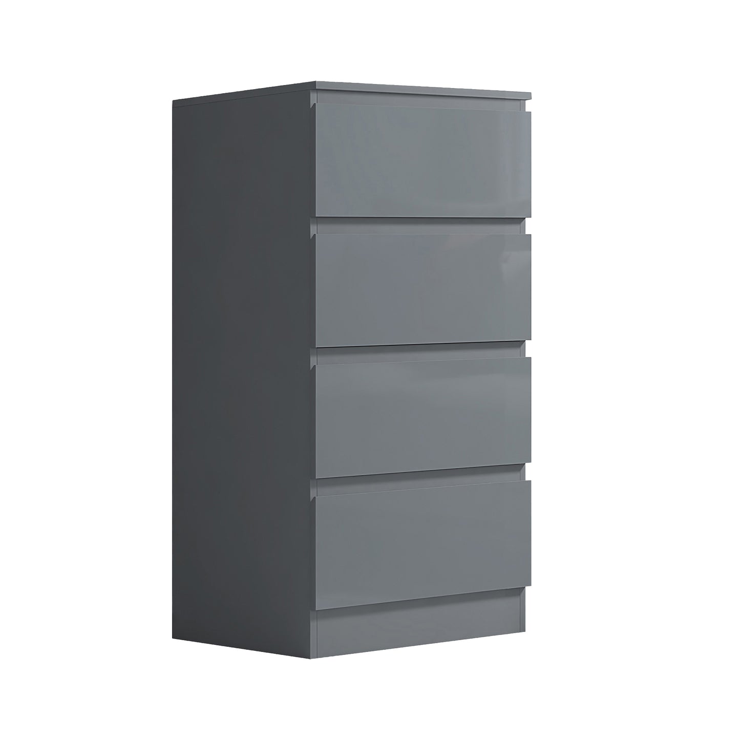 FWStyle Stora 4-Drawer Chest – Grey Gloss Front