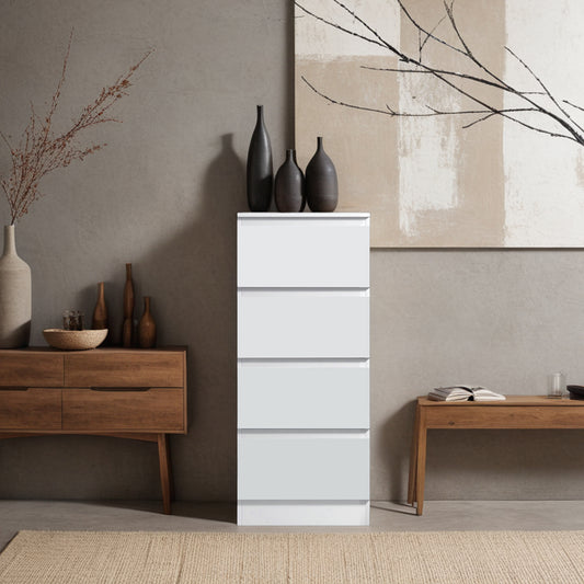 FWStyle Stora 4-Drawer Chest – Matt White
