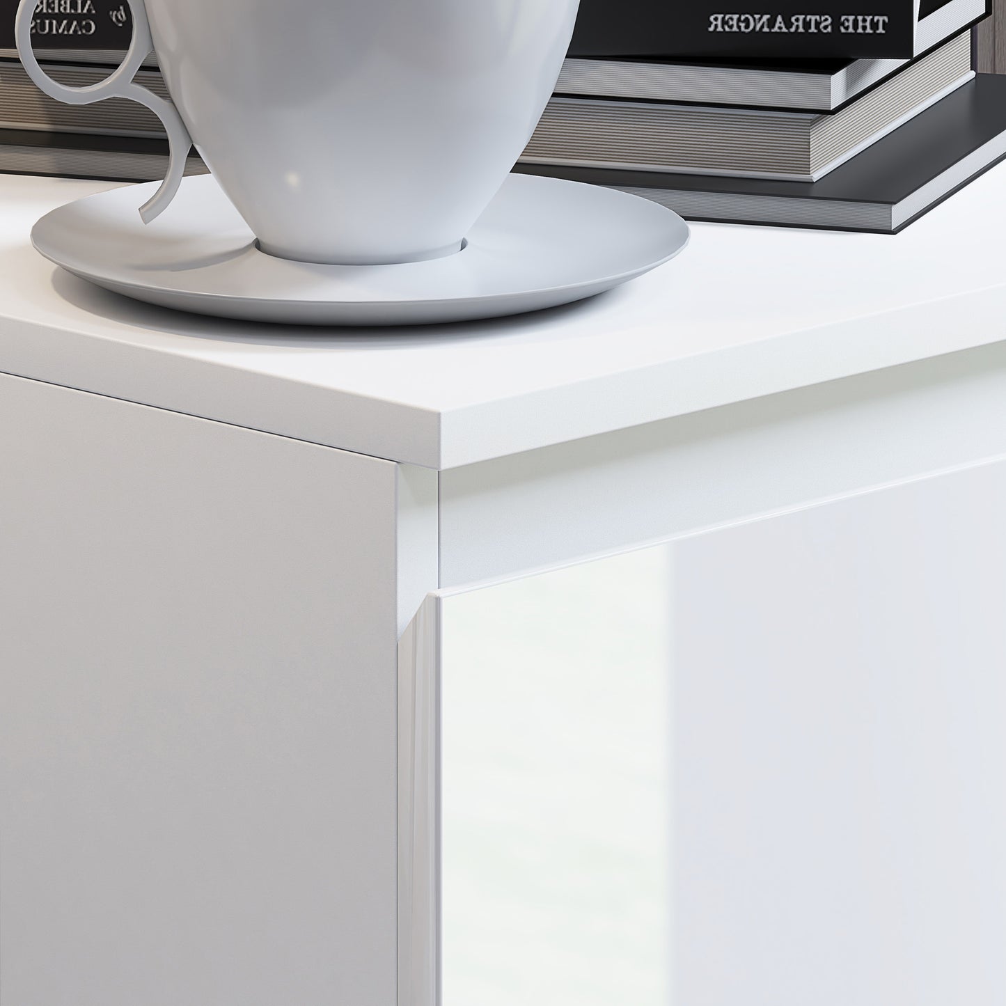 FWStyle Stora 4-Drawer Chest – White Gloss Front
