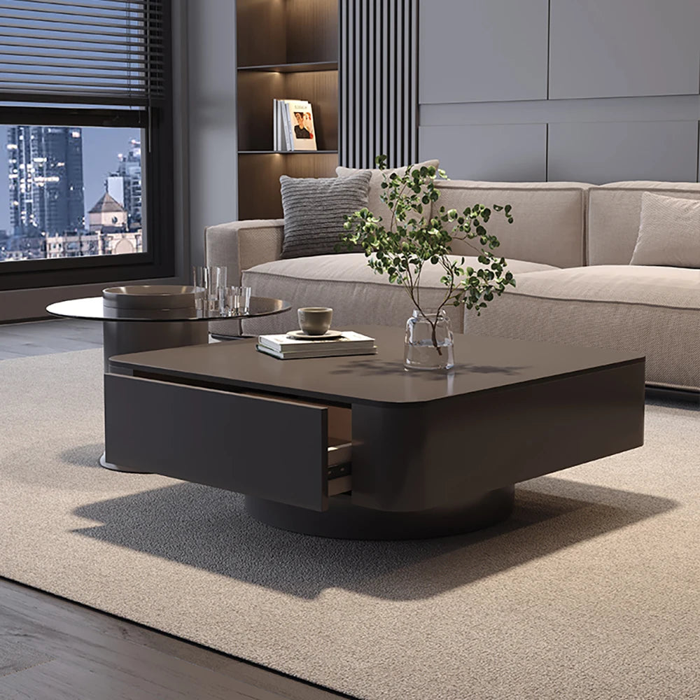 Luxury Nordic Coffee Table – Modern Glam Square Table with Unique Designer Style