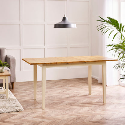 Salcombe Extending Rectangular Wooden Table & 6 Whitby Dining Chairs