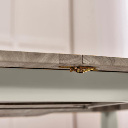 Salcombe Extending Light Grey Wooden Table with 4 Whitby Chairs & 1 Large Bench