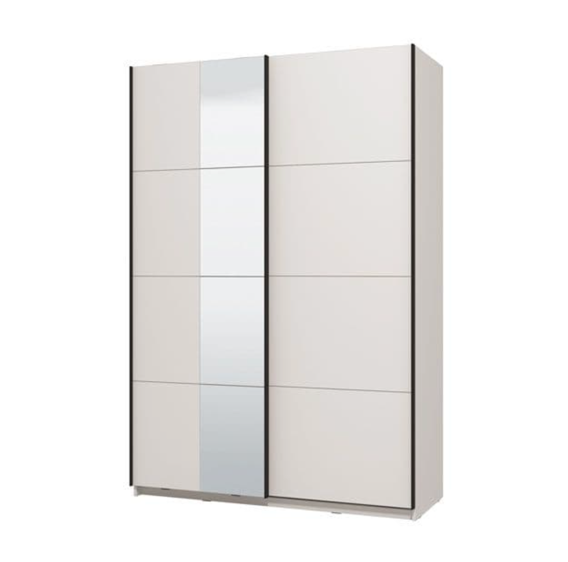 Noah White Sliding Wardrobe With Mirror