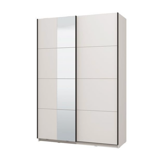 Noah White Sliding Wardrobe With Mirror