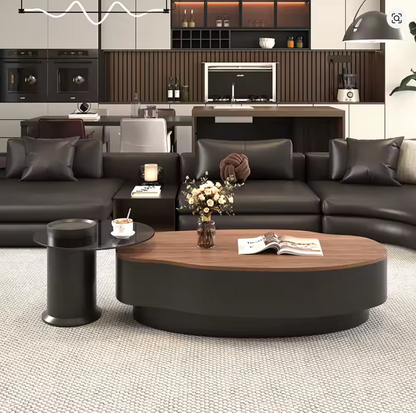 Modern Minimalist Luxury Coffee Table – Clear Italian Design in Sweet Wood | Unique Aesthetic Couchtisch Furniture