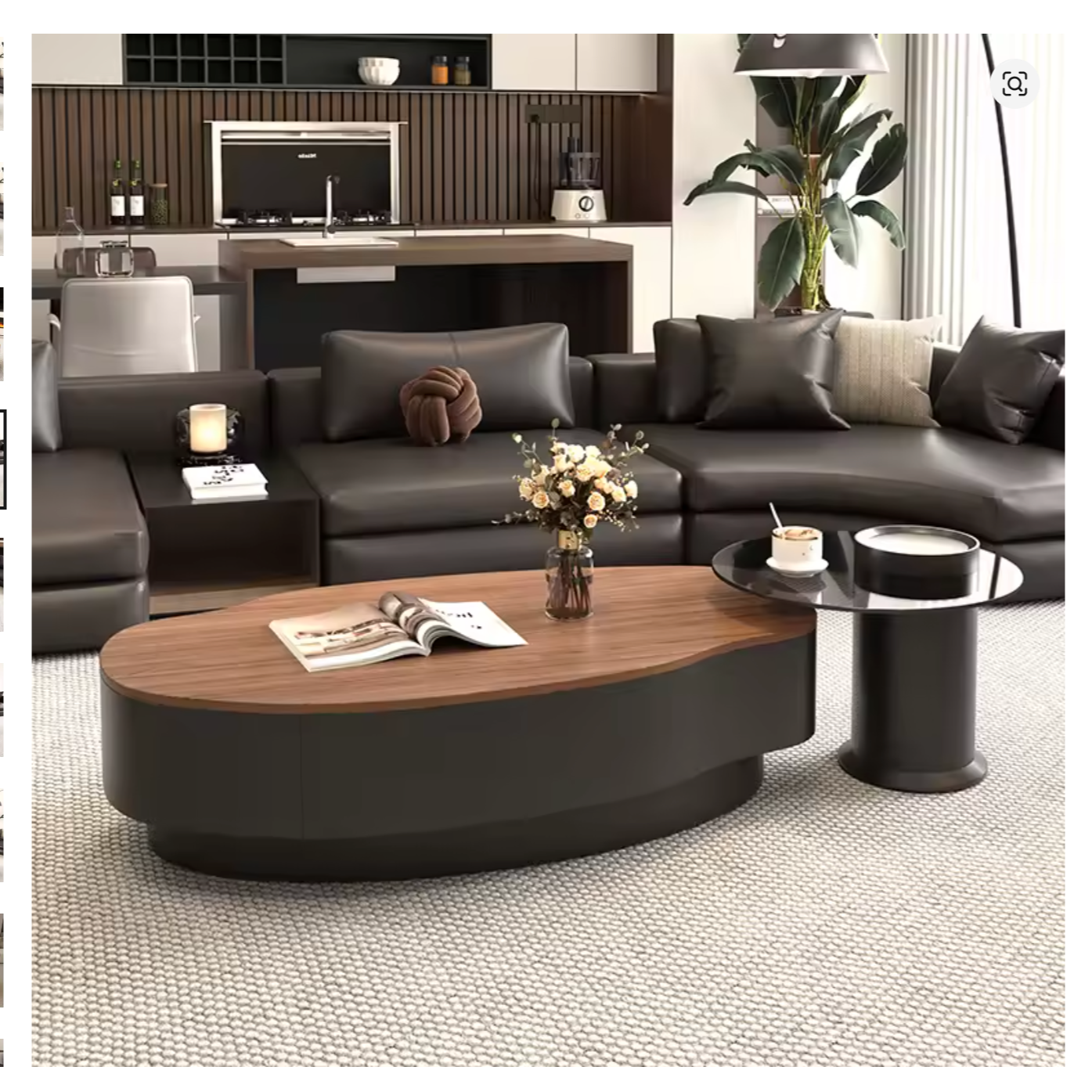 Modern Minimalist Luxury Coffee Table – Clear Italian Design in Sweet Wood | Unique Aesthetic Couchtisch Furniture