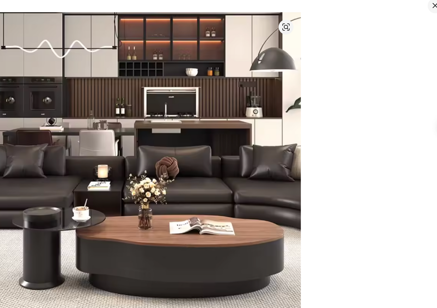 Modern Minimalist Luxury Coffee Table – Clear Italian Design in Sweet Wood | Unique Aesthetic Couchtisch Furniture