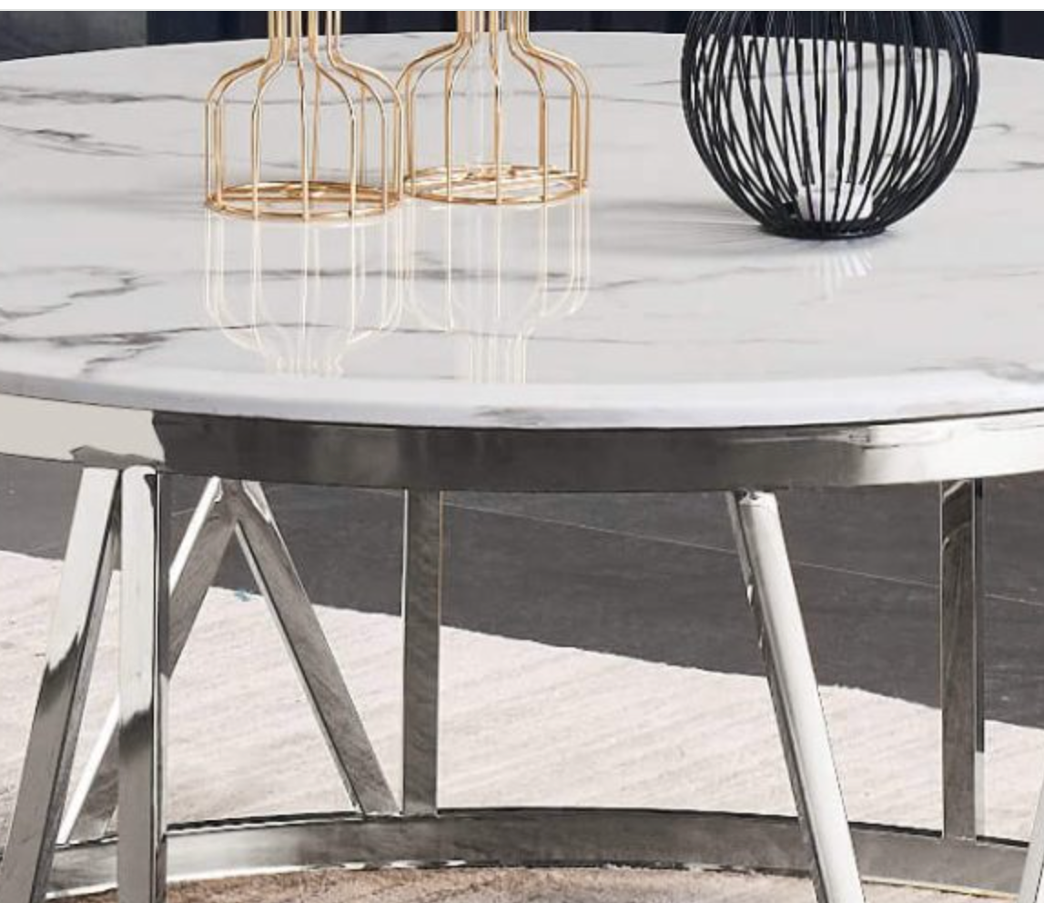Bonita Marble Round Coffee Table – Elegant Modern Living Room Accent