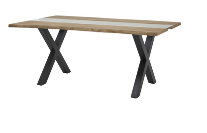 Live Edge Collection Light Acacia River Dining Table