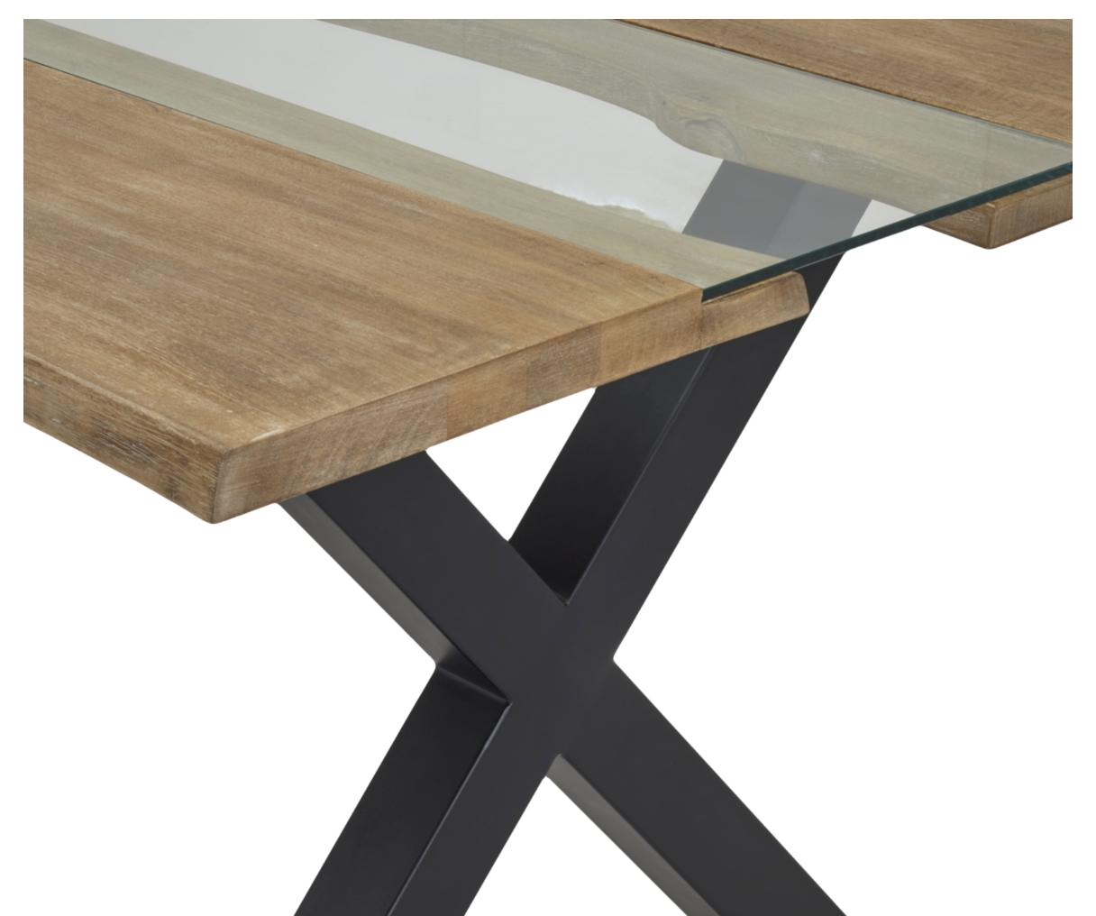 Live Edge Collection Light Acacia River Dining Table