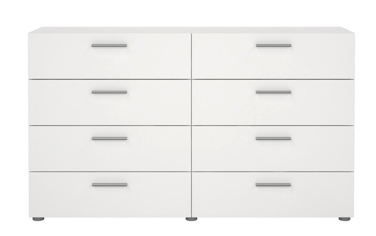 Pepe Wide Chest of 8 Drawers in White
