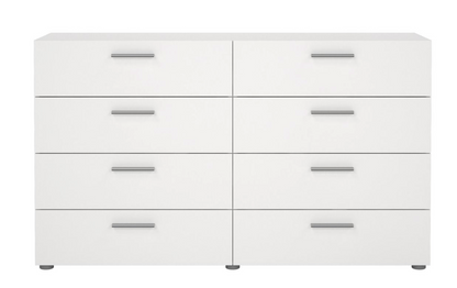 Pepe Wide Chest of 8 Drawers in White
