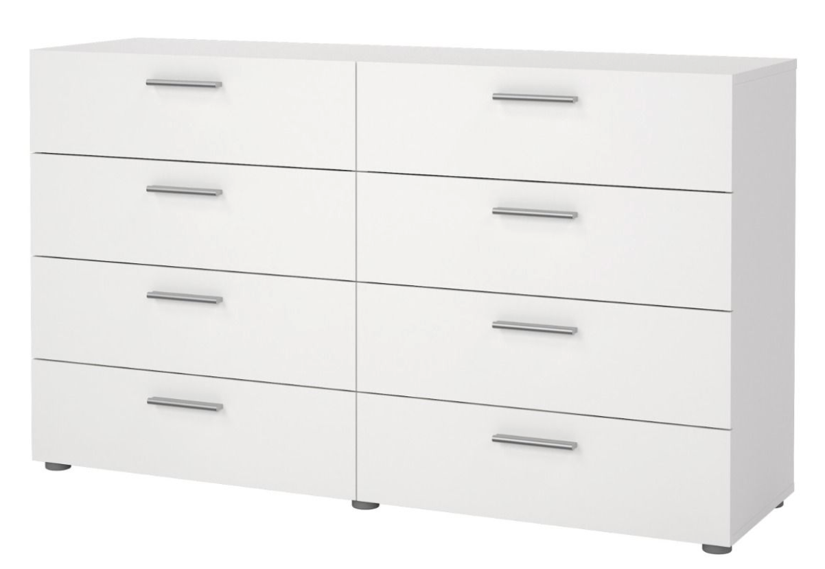 Pepe Wide Chest of 8 Drawers in White