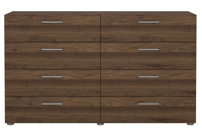 Pepe Walnut Double Dresser – 8 Drawer Chest of Drawers