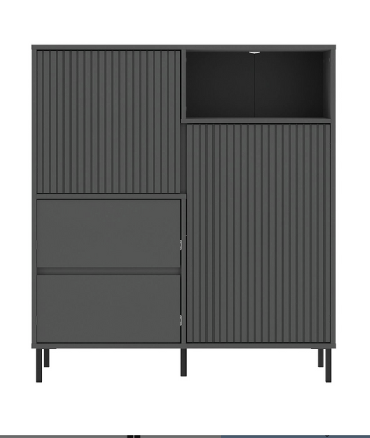 Avenale Sideboard 2 Door 2 Drawer in Anthracite