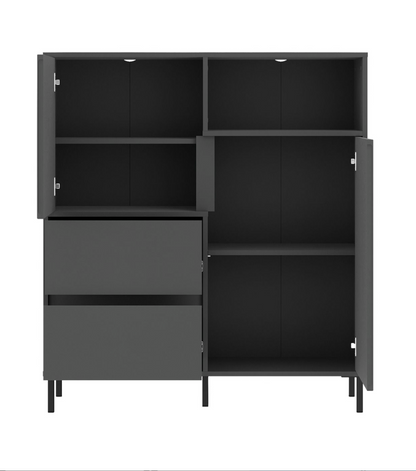 Avenale Sideboard 2 Door 2 Drawer in Anthracite