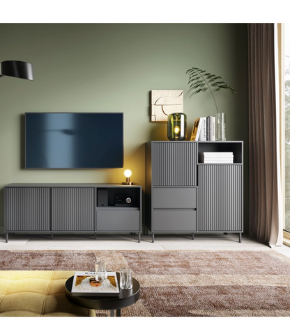 Avenale Sideboard 2 Door 2 Drawer in Anthracite