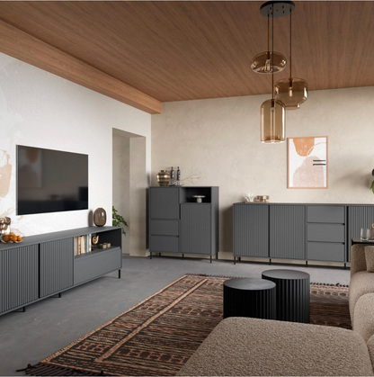 Avenale Sideboard 2 Door 2 Drawer in Anthracite