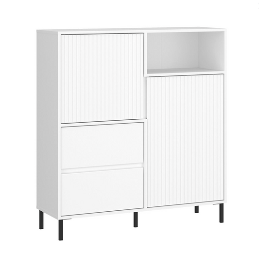Avenale Sideboard 2 Door 2 Drawer in Alpine White High Gloss