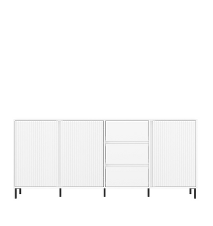 Avenale Sideboard 3 Door 3 Drawer in Alpine White High Gloss