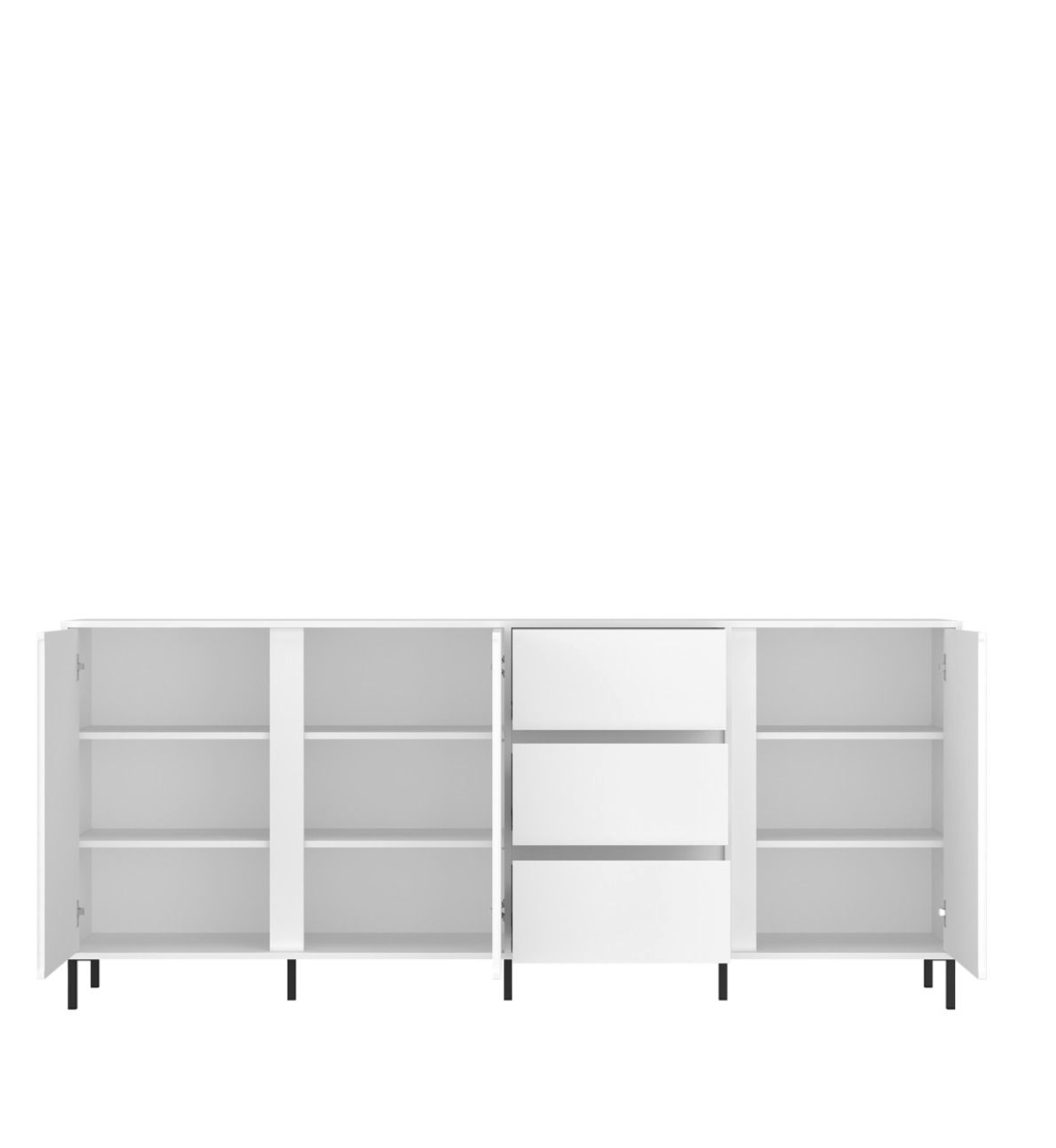Avenale Sideboard 3 Door 3 Drawer in Alpine White High Gloss