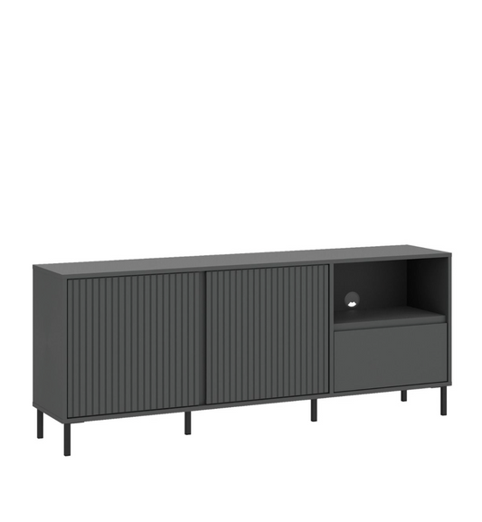 Avenale Wide TV Cabinet 2 Door 1 Drawer in Anthracite