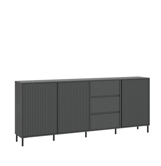 Avenale Sideboard 3 Door 3 Drawer in Anthracite