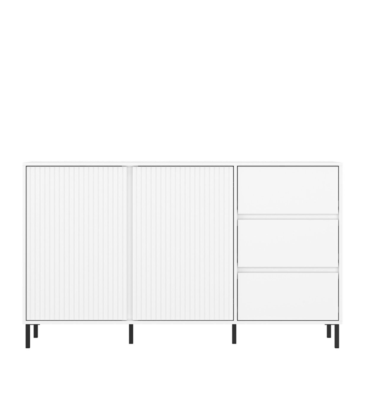 Avenale Sideboard 2 Door 3 Drawer in Alpine White High Gloss