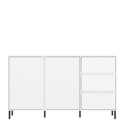 Avenale Sideboard 2 Door 3 Drawer in Alpine White High Gloss