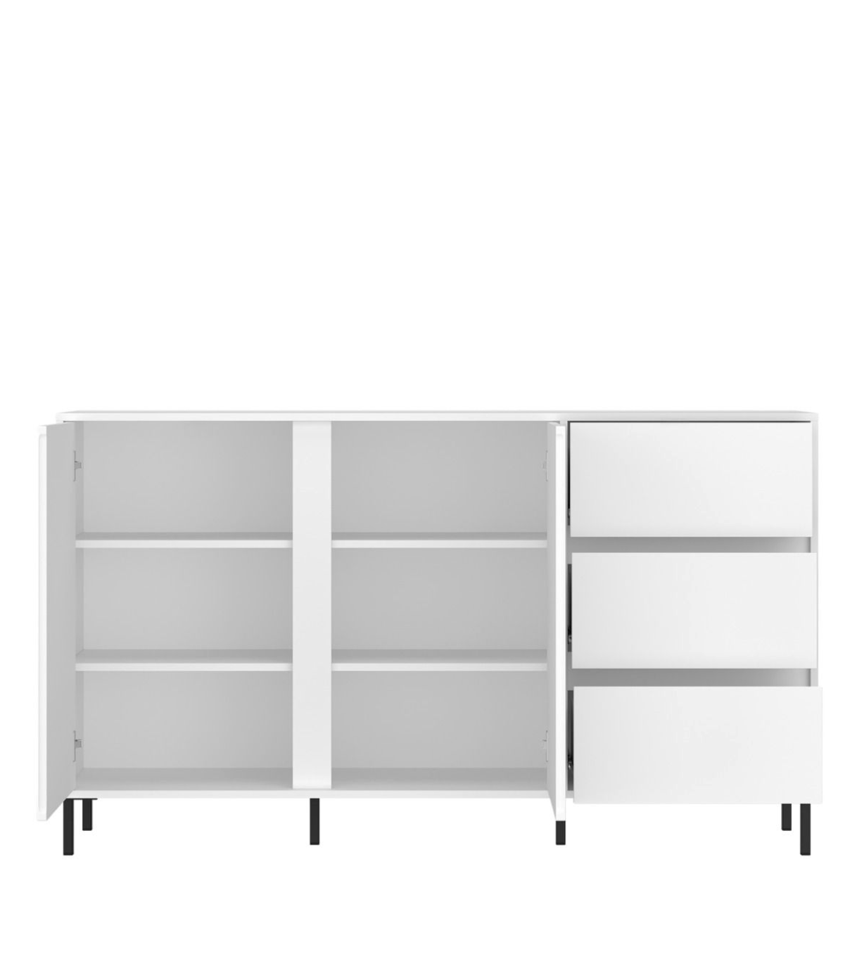 Avenale Sideboard 2 Door 3 Drawer in Alpine White High Gloss