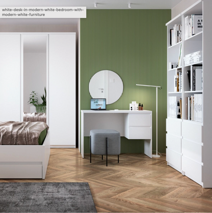 Fribo Desk 2 Drawer in Alpine White