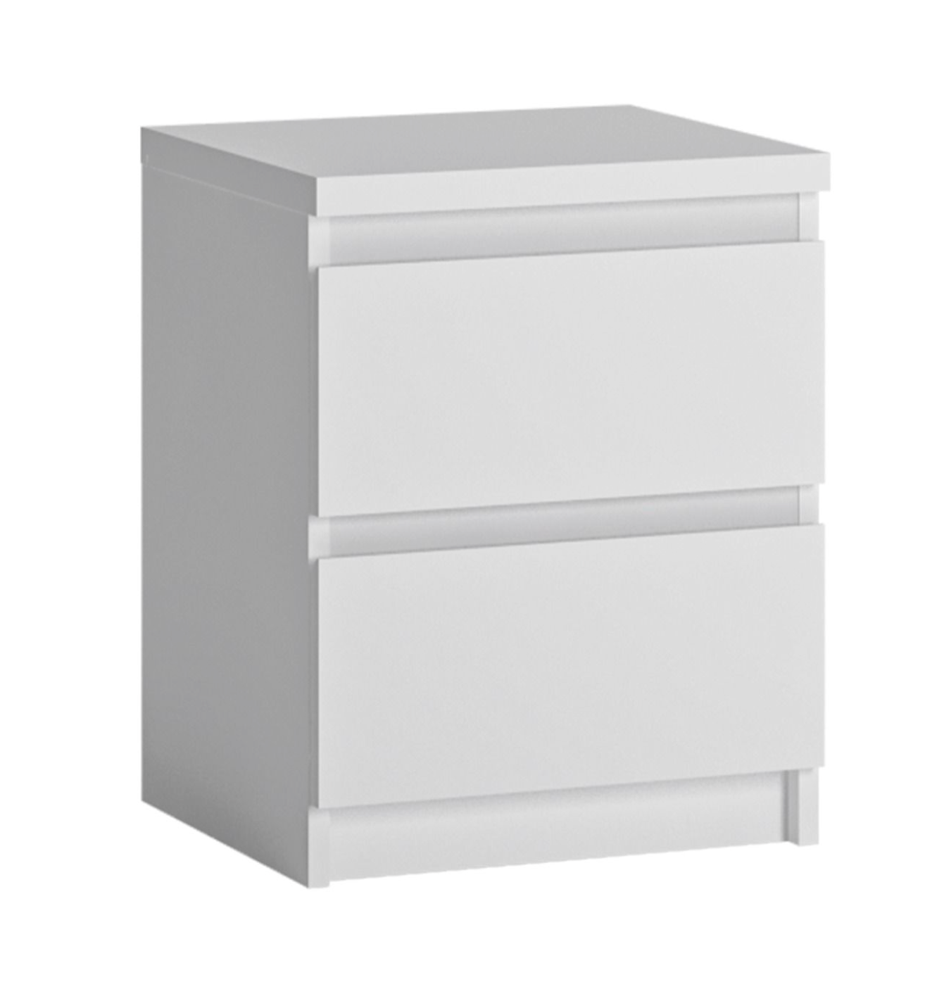 Fribo Bedside Cabinet 2 Drawer in Alpine White