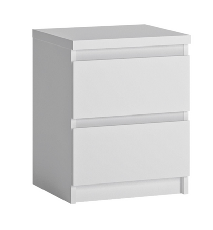 Fribo Bedside Cabinet 2 Drawer in Alpine White