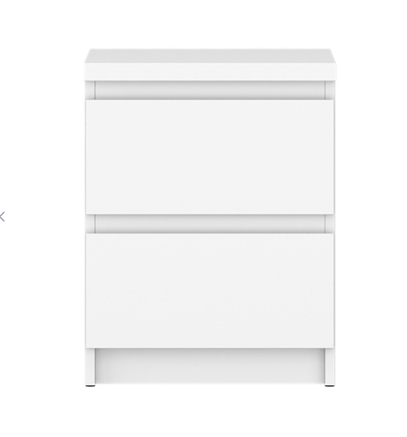 Fribo Bedside Cabinet 2 Drawer in Alpine White
