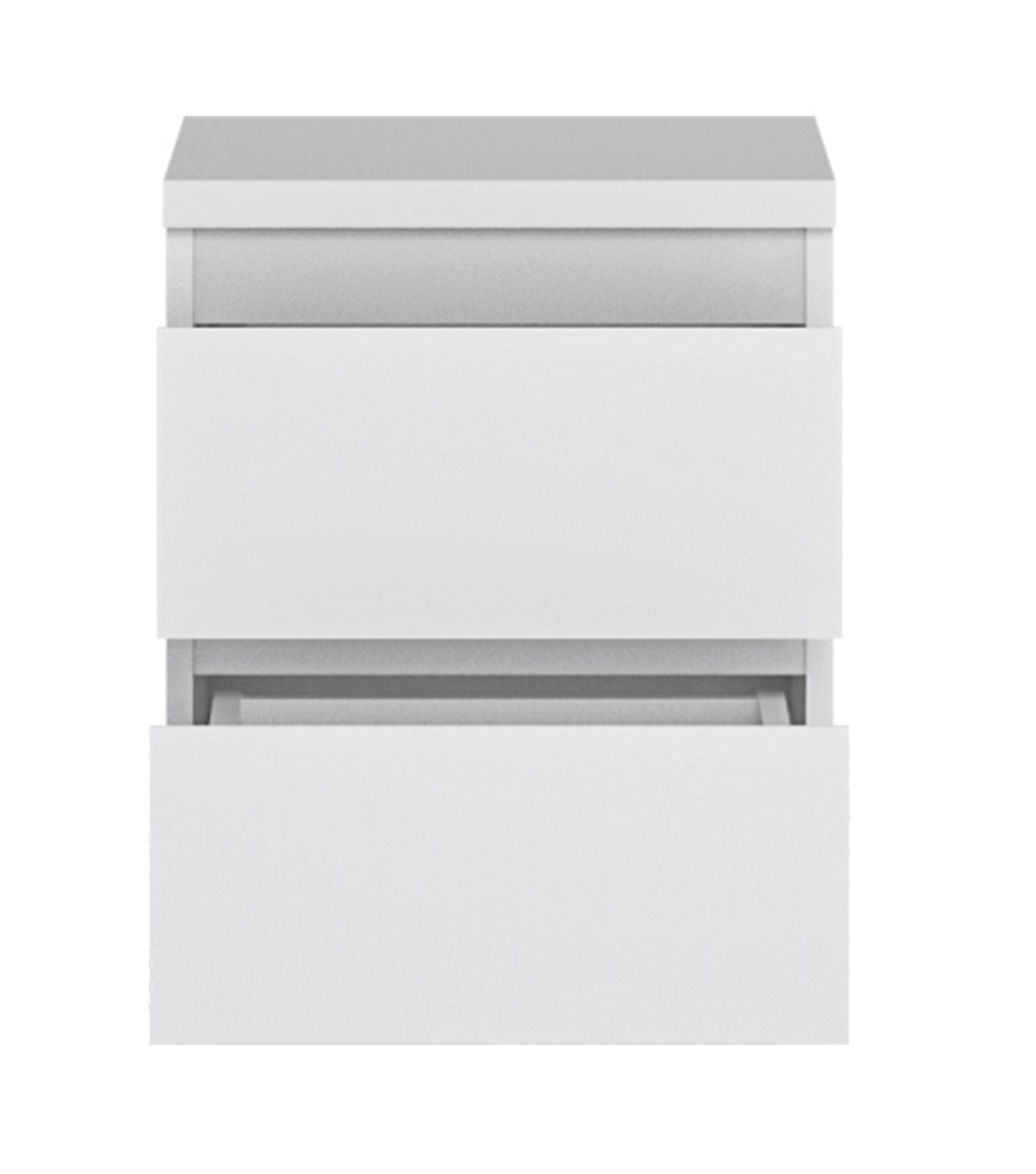 Fribo Bedside Cabinet 2 Drawer in Alpine White