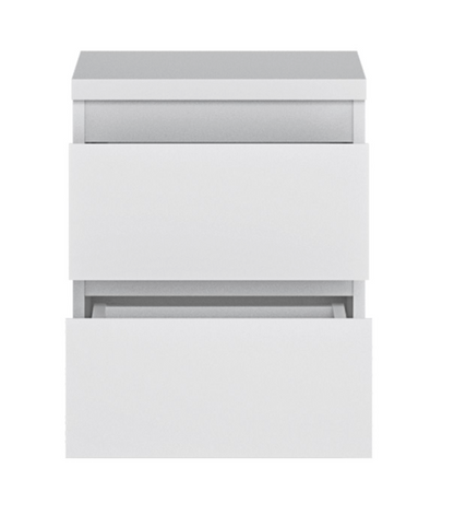 Fribo Bedside Cabinet 2 Drawer in Alpine White