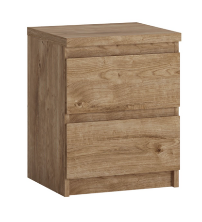 Fribo Bedside Cabinet 2 Drawer in Golden Ribbeck Oak