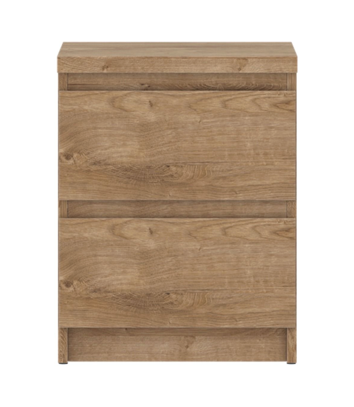 Fribo Bedside Cabinet 2 Drawer in Golden Ribbeck Oak