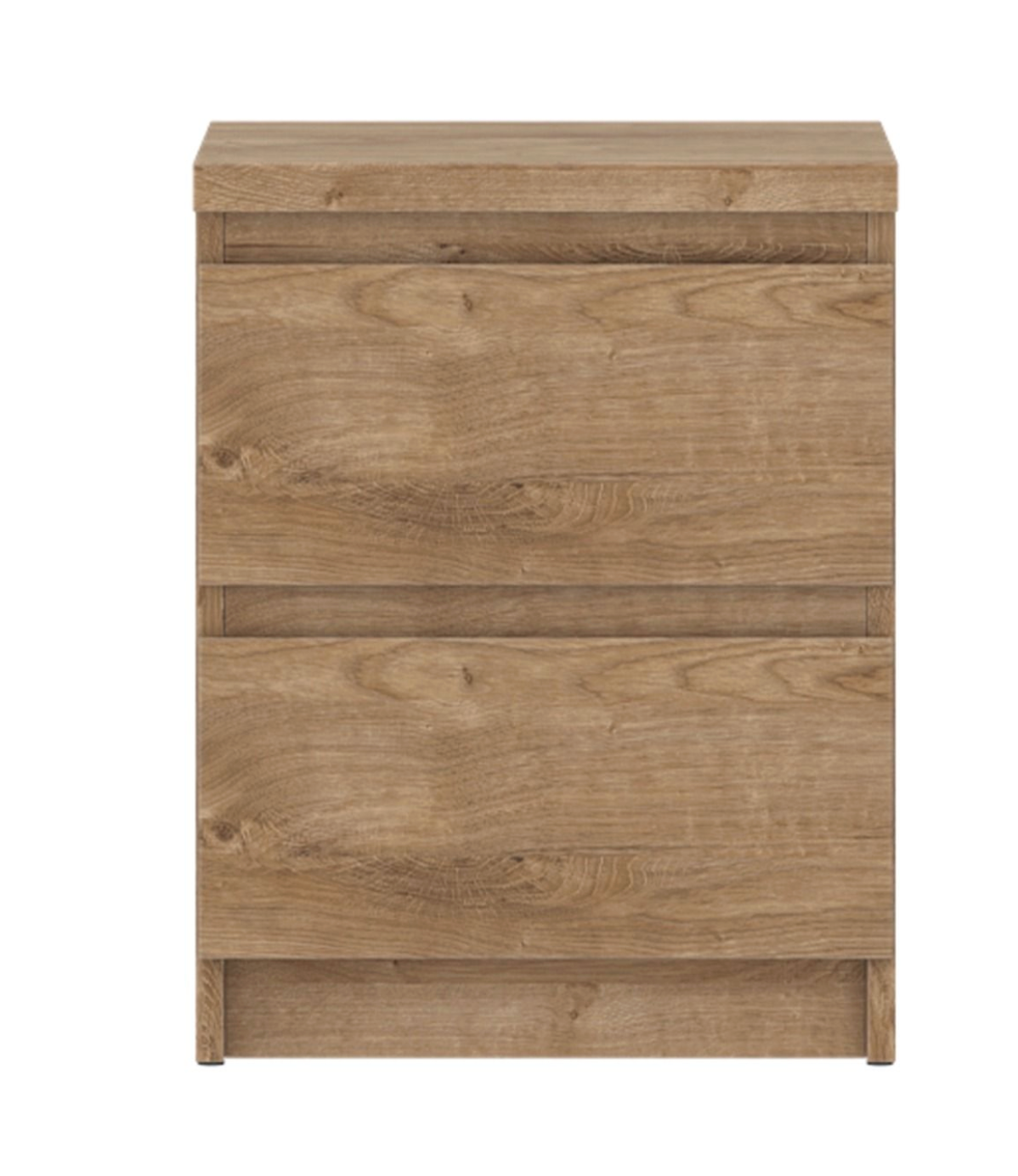 Fribo Bedside Cabinet 2 Drawer in Golden Ribbeck Oak