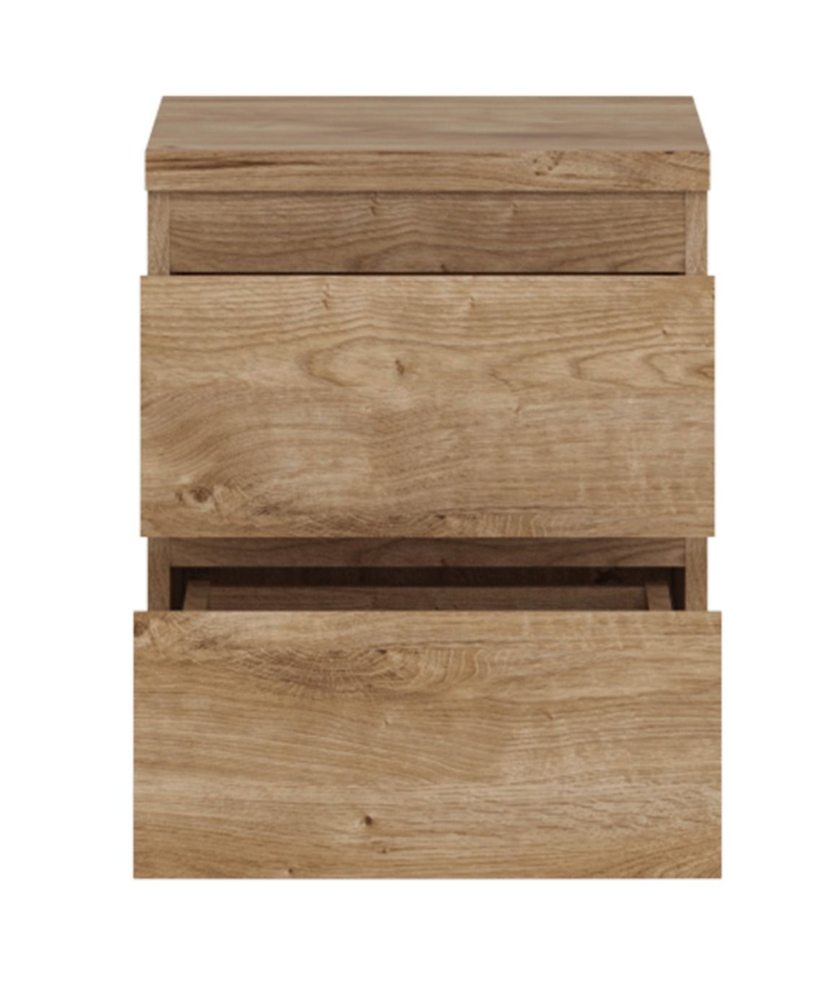 Fribo Bedside Cabinet 2 Drawer in Golden Ribbeck Oak