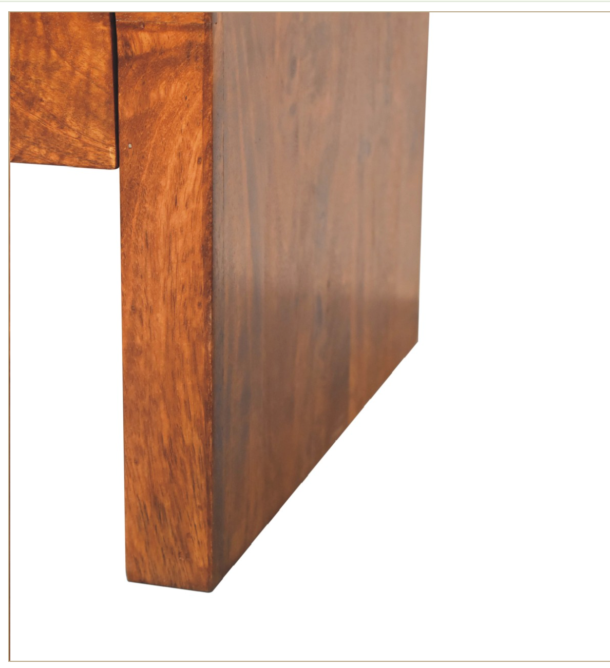 The Woodsmith Darcy Coffee Table – Solid Mango Wood | Four-Drawer Storage | Chestnut Finish